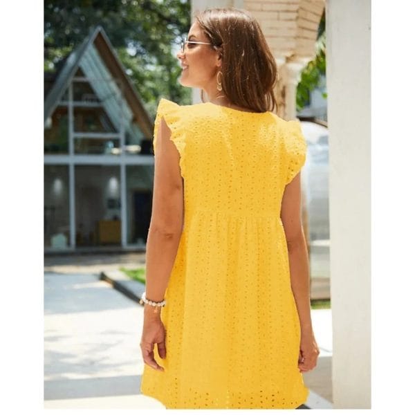 Robe bohème hippie jaune