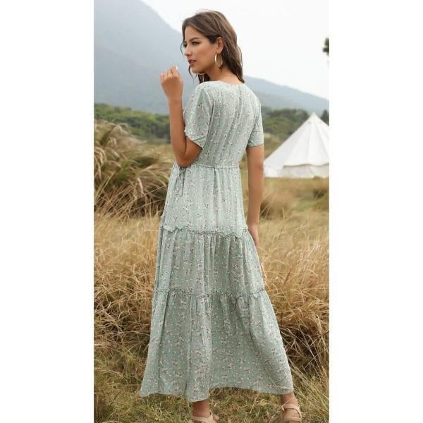 Robe Boho Robe Vintage Verte