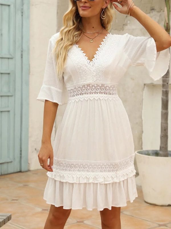 Robe Bohème Chic Blanche