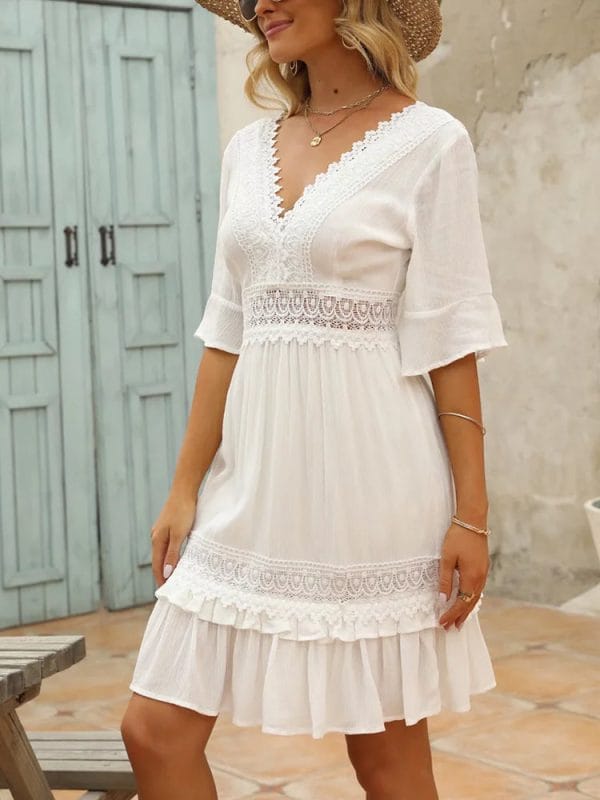 Robe Bohème Chic Blanche